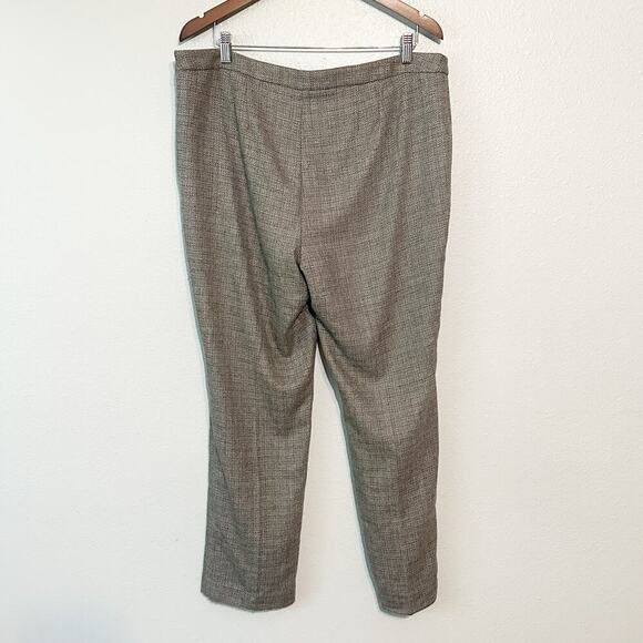 Talbots Wool Blend Italian Woven Gray Brown Pants Women's Size 16 Petite - Picture 8 of 15